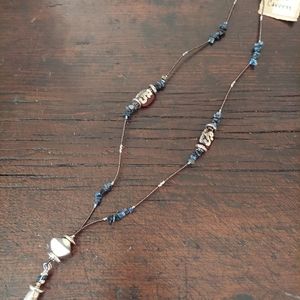 Hand-blown Glass And silver necklace